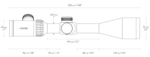 ОПТИЧЕСКИЙ ПРИЦЕЛ HAWKE ENDURANCE 1 6-18Х50 IR SF (223/308)