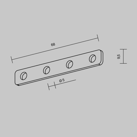 Комплектующие для встраиваемой трековой системы Maytoni Accessories for tracks exility TRA034D-C-42S