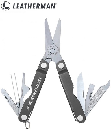 Мультитул Leatherman Micra 65 mm, 10 функций, серый (64380181N)