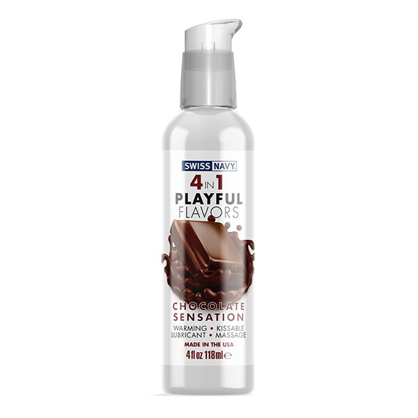 Массажный гель 4в1 с ароматом шоколада Swiss Navy Playful Flavors Chocolate Sensation 118мл