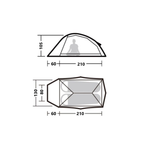 Палатка туристическая Naturehike Cloud Up 2 BASE