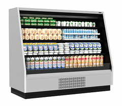 Витрина холодильная Carboma Tokyo 2 F16-08 VM 1,9-2 0030 бок металл с зеркалом (версия 2.0) (9006-9005)