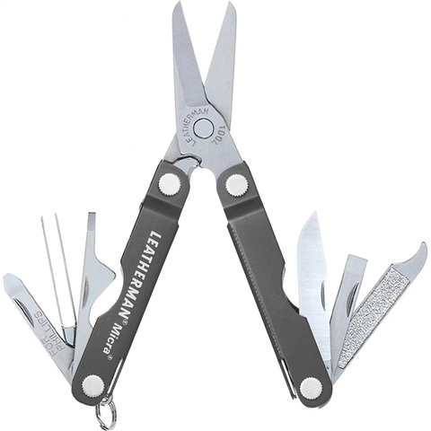 Мультитул Leatherman Micra 65 mm, 10 функций, серый (64380181N)