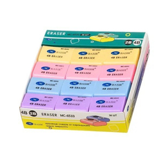 
          Ластик Basir, прямоугольная форма, разноцветный, 4 цвета корпуса, размер 4.5*3 см