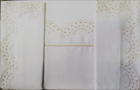 Постельное белье 2 спальное Caleffi Isabella с вышивкой