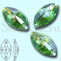 Купить стразы по почте России Navette Peridot AB