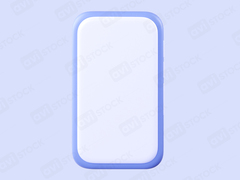 Мультяшный 3D смартфон — мокап с пустым экраном (PNG, прозрачный фон)