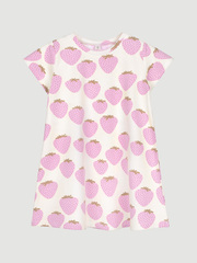 Платье трапеция Mjölk Strawberry, с коротким рукавом