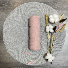 Шнур хлопковый без сердечника, d 4 мм, пудровый