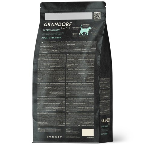 GRANDORF FRESH Свежее филе лосося с бататом для стерилизованных или пожилых кошек