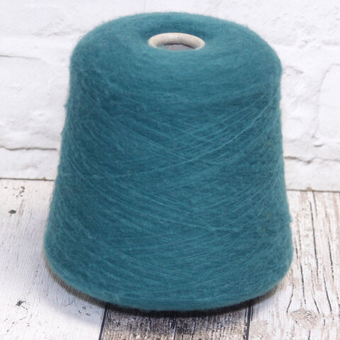 Вспушенный меринос с кашемиром (10%) LANIFICIO DELL’ OLIVO EMMA 1100 сине-зеленый