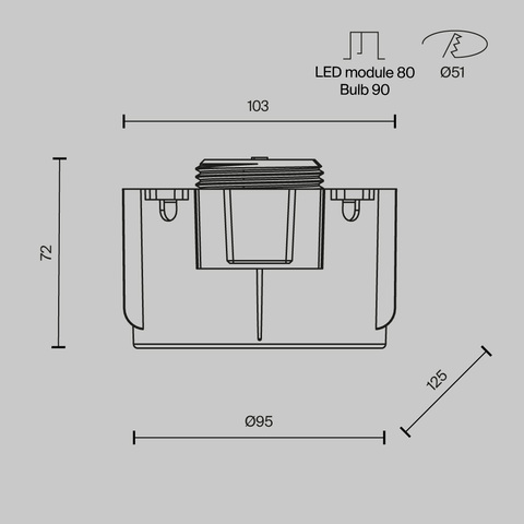 Встраиваемый светильник Maytoni Intro 2.0 DL136-GU10-W