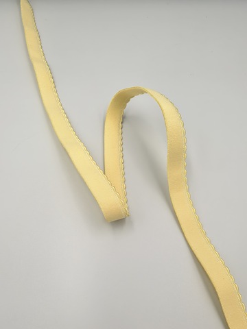 Ажурная становая резинка светло-желтая 11 мм (Pantone 11-0616 TPG)