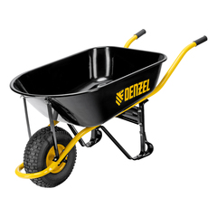 689965 Тачка строительная // усиленная // объем 130 л // 230 кг // колесо 15х6.00-6 // Denzel