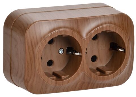 GLORY Роз. 2-я с з/к без з/ш о/у 16А РС22-3-ХД дуб IEK