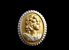 Силиконовый молд Камея № 43