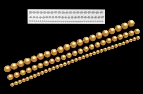 Силиконовый молд Бусы 3 ряда