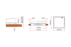 Люк накрышный Fiamma TurboVent Premium (400x400мм, прозрачный)