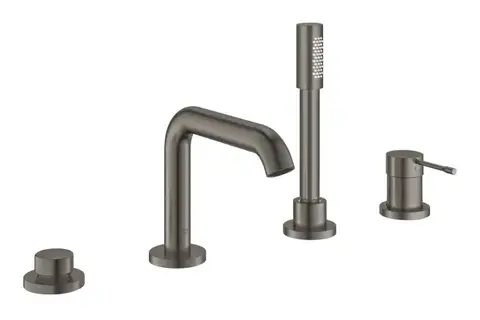 GROHE Essence 25251AL1 Смеситель для ванны на 4 отверстия, на край ванны, темный графит матовый