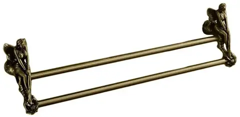 Art&Max AM-B-0988-B Двойной полотенцедержатель, 60 см. Бронза