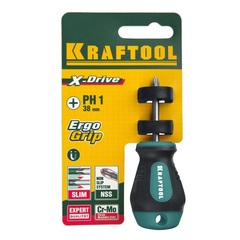 KRAFTOOL Х-Drive, PH1 x 38, отвертка (250072-1-038)