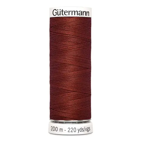 Нить Sew-All 200 м, Gutermann, 227 коричнево-кирпичный