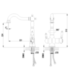 Смеситель для кухни с подключением к фильтру с питьевой водой LEMARK COMFORT LM3065C