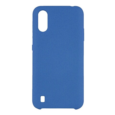 Силиконовый чехол Silicone Cover для Samsung Galaxy A01 (Темно-синий)