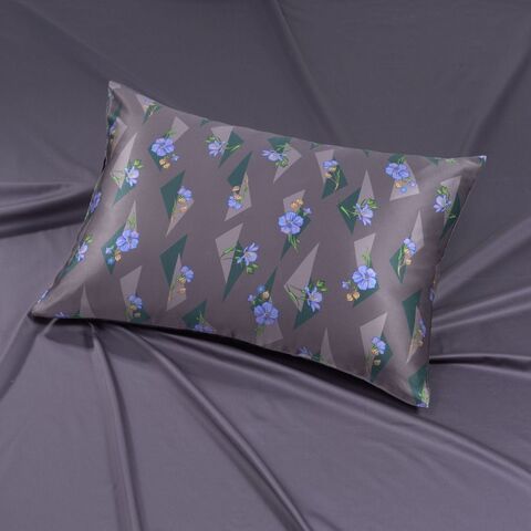 Наволочка 50x70 Mollen Первоцвет графитно-серая