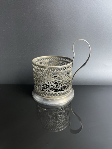 Подстаканник клеймо КХИ мельхиор винтажный СССР . Скань. 1960-1990 гг