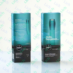Голубой вибромассажер с изогнутой головкой Ceres G Spot