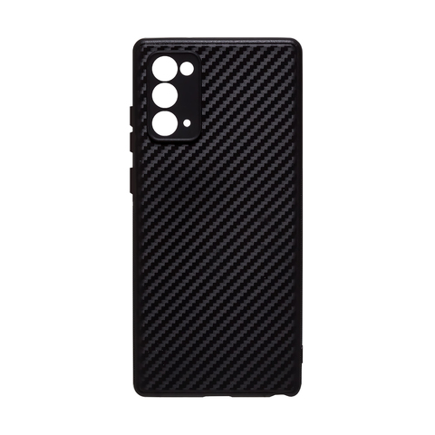 Силиконовый чехол Карбон для Samsung Galaxy Note 20 (Черный)