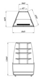фото 5 Витрина кондитерская POLUS K70 VM-3 LIGHT 0012-0109 (ВХСв-У1д Carboma) на profcook.ru