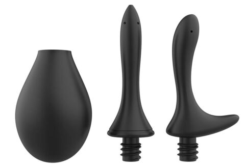 Черный анальный душ Nexus Anal Douche Set с 2 сменными насадками - Nexus Range NA011