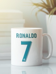 Кружка с рисунком Криштиану Роналду (Cristiano Ronaldo) белая 0010