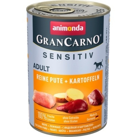 Animonda Gran Carno Sensitiv консервы для взрослых собак (c индейкой и картофелем) 400г