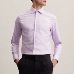Сорочка мужская Seidensticker Slim Fit 01.653690-82 сиреневая из твила