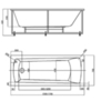 Aquatek LIB150N-0000008 Ванна Либра-150х70 NEW пустая без фр.экр.