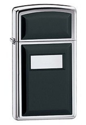 Зажигалка Zippo 1655 Slim , латунь/сталь, чёрная, 55х30х10 мм (1655) | Wenger-Victorinox.Ru