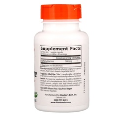 Doctor's Best, D-фенилаланин, 500 мг, 60 вегетарианских капсул