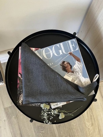 Косынка из 100% мериноса Loro Piana антрацит