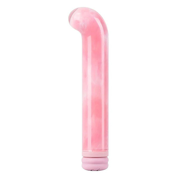 Розовый компактный стеклянный вибратор 12см для стимуляции G-точки BeYourLover Magic Cane VT500A-P