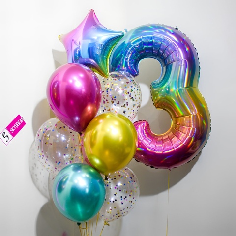 воздушные шары на день рождения, шары на 3 года ребенку