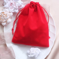 Упаковка, мешочек подарочный, красный 9*15 см, 1 шт