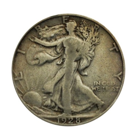 50 центов Walking Liberty 1928 S