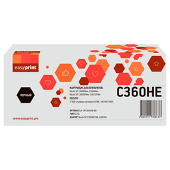 Тонер-картридж EasyPrint LR-SPC360H BK для Ricoh SP C360DNw/C360SNw/C360SFNw/C361SFNw (7000 стр.) черный, с чипом