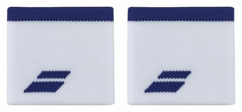 Теннисные напульсники Babolat Logo Wristband - white/sodalite blue