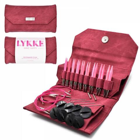 Lykke Набор съемных укороченных спиц Blush Crimson 7 см 9 пар