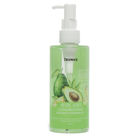 Гидрофильное масло для глубокого очищения лица Deoproce Avocado Clean & Bright Cleansing Oil, 200 мл