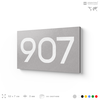 Номер на дверь 907, табличка на дверь для офиса, квартиры, кабинета, аудитории, склада, серая 120х70 мм, Айдентика Технолоджи